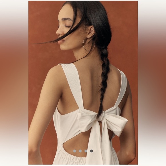 Anthropologie White Eyelet Midi Dress - Picture 6 of 15